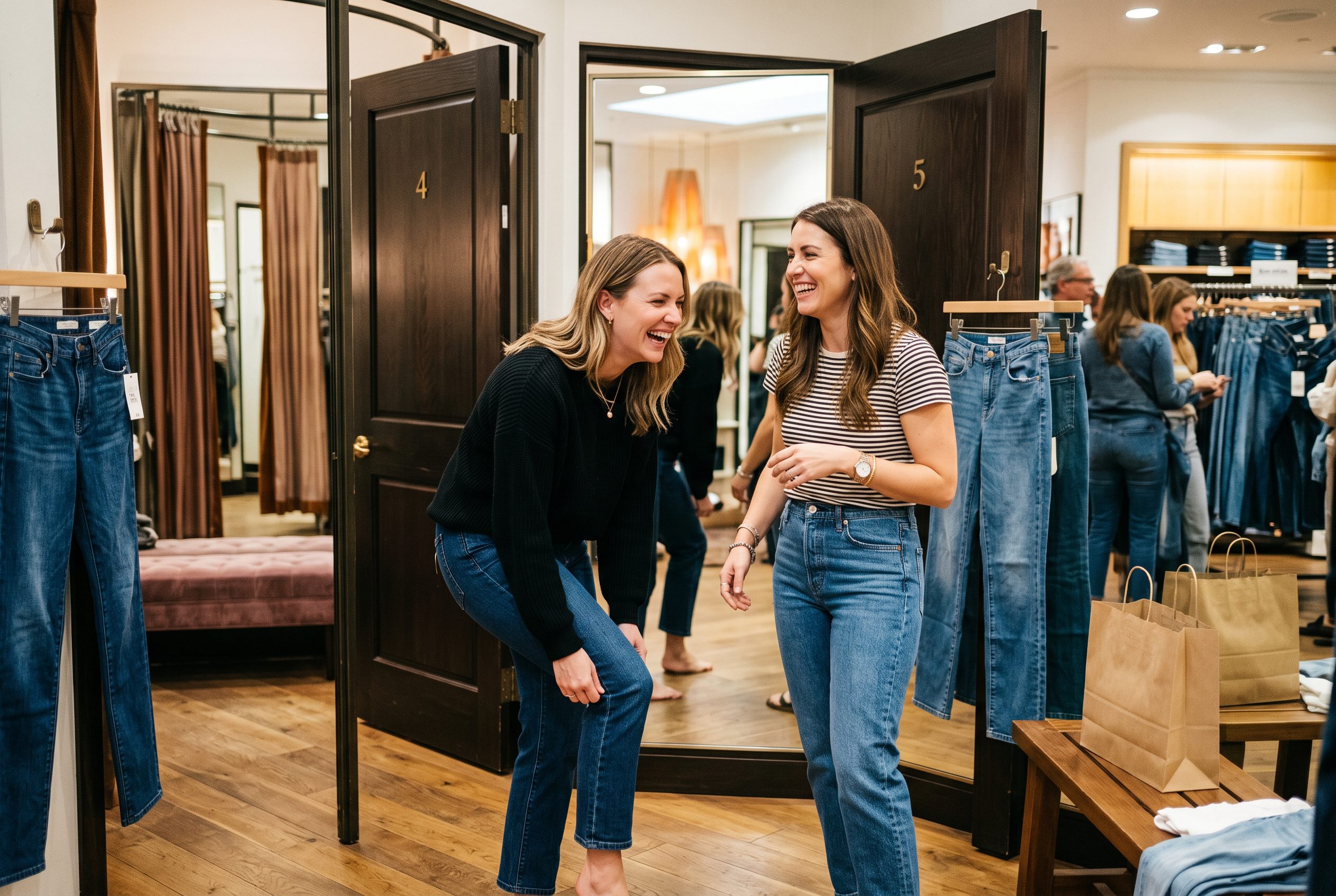 Trying on jeans as a metaphor for finding the right home fit