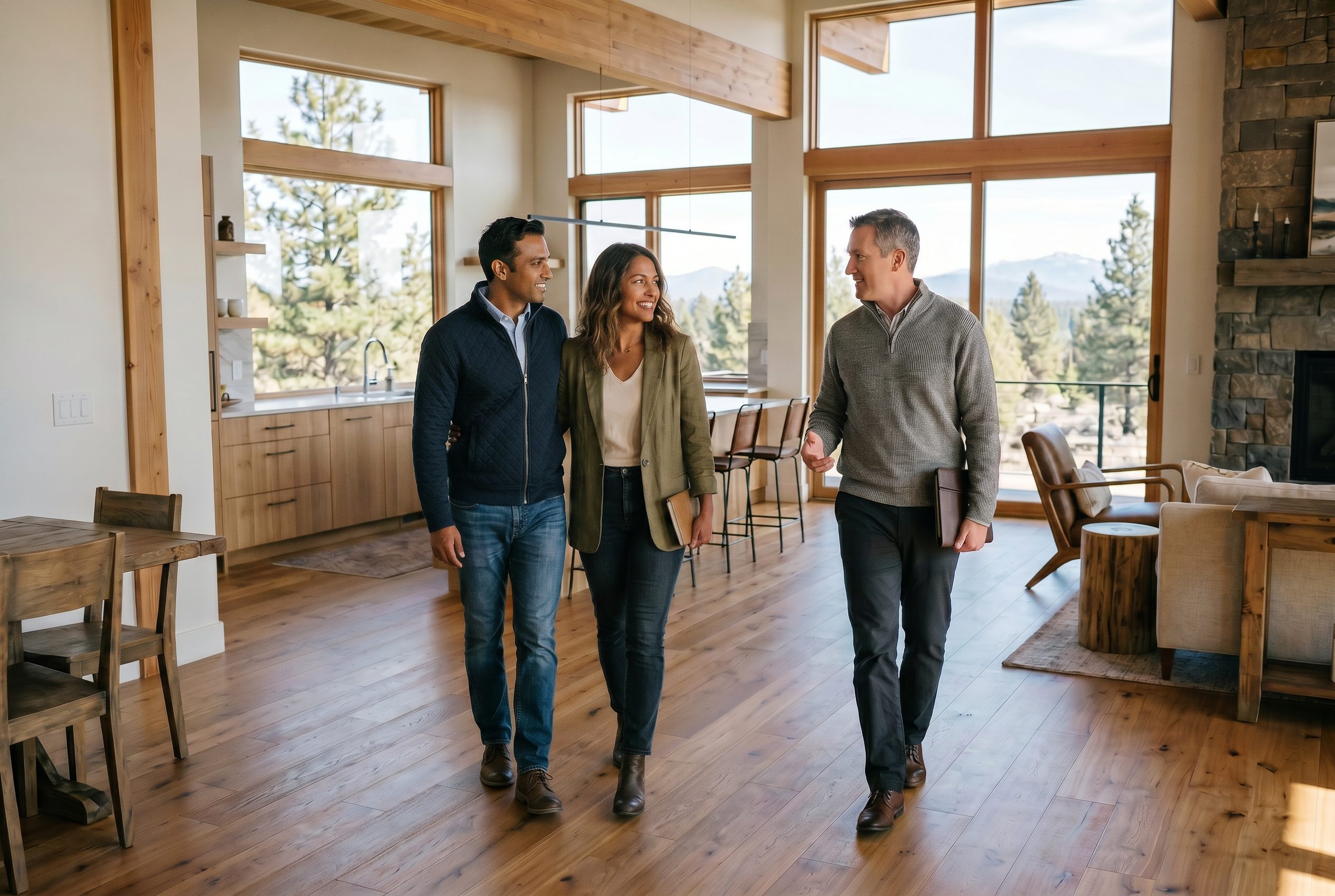 Walking through a home with a real person for guidance